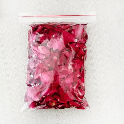 Dried Rose Petals for Bath - Fragrant Rose Petals for Women's Beauty and Spa