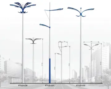 10M 12M 16M Metal Lamp Post