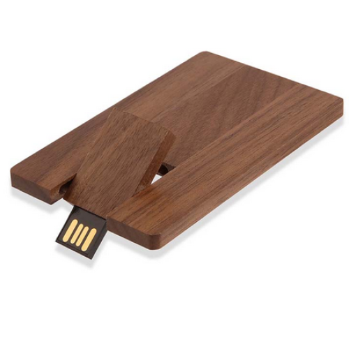 Custom Logo Wooden Card  Usb Flash Drive