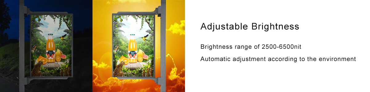 Adjustable brightness SMD Lamp post led display explanation