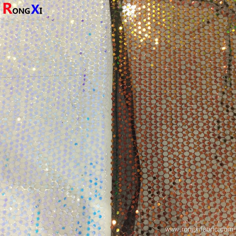 New Design fancy Sequin Fabric Gold