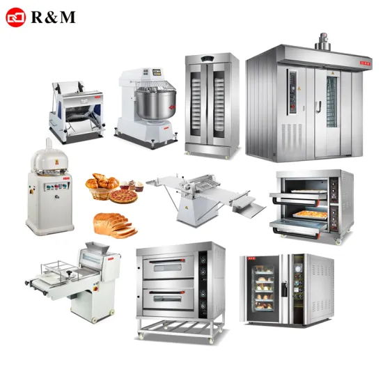 full complete commercial antique bakery equipment list with name diesel gas ELECTRIC price for baking biscuit bread cake machine