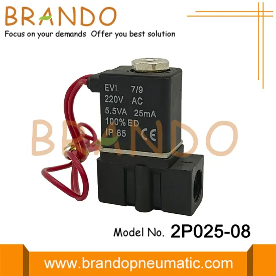 1/4'' 2P025-08 2 Way Normally Closed Plastic Solenoid Valve AC220V