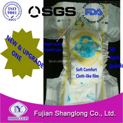 Fujian Yuanlong Sleepy Baby Diapers ISO9001 Wholesale