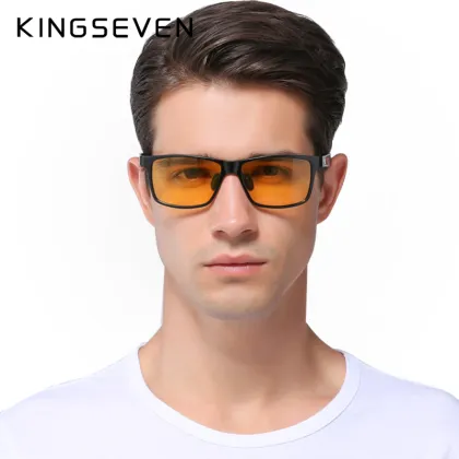 KINGSEVEN Aluminum Polarized Night Vision Sunglasses for Men