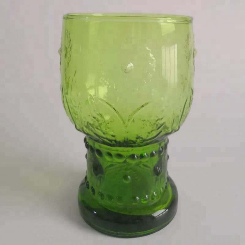 Br 8289pple Green Color Sunflower Glass Water Tumbler