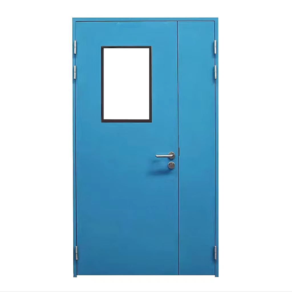 Medical steel unequal double clean door20