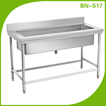 Restaurant Kitchen Stainless Steel Sink Bench/Sink Table BN-S17