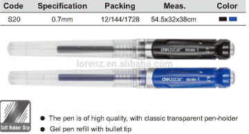 bullet tip delistar soft rubber grip gel ink pen