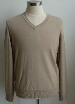 Men Card Yarn Wool Sweater