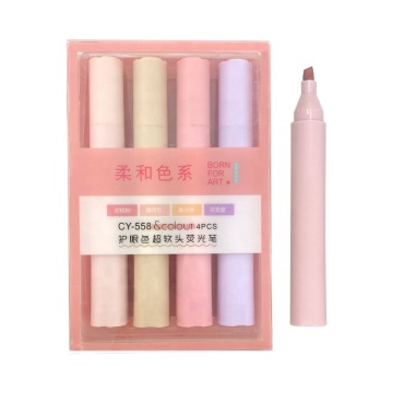 Assorted Colors Aesthetic Muted Pastel Chisel Tip No Bleed Bible Highlighter