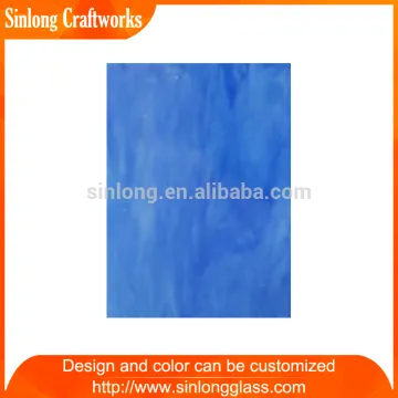 half round stained glass panel