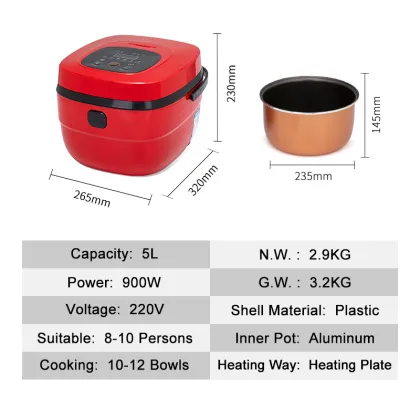 Big Family Home Multipurpose 5 Liter Presto Energy-Saving Rice Cooker 2022