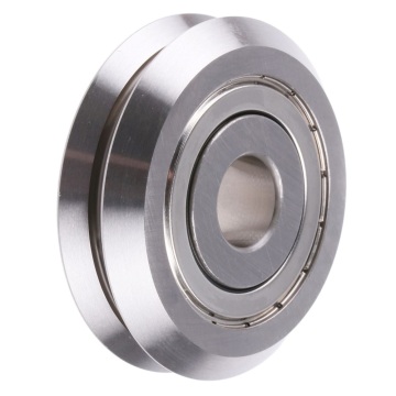 W4x Dual V Guide Wheel ، Size 4 ، AISI 52100 Carbon Steel ، محموم/محمي مع BEM034-132 الشحوم - في المخزون للتسليم السريع