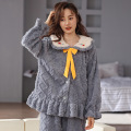 Autumn Winter Pyjamas Ladies Cardigan Long Sleeve Trousers