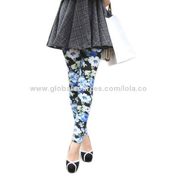 Ladies' Leggings, Made of 95% Polyester/5% Spandex, Comfortable Fit, OEM Order are Welcome