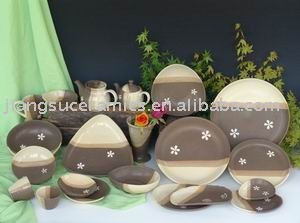 Japanese Style stoneware dinnerware unique ceramic Dinner Sets for special cuisine