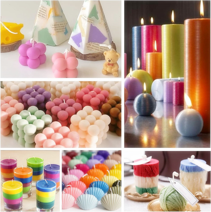 colorful art candles