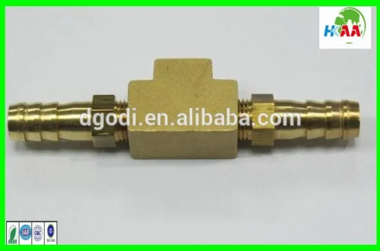 B309 T shape brass pneumatic male female air hose adapter