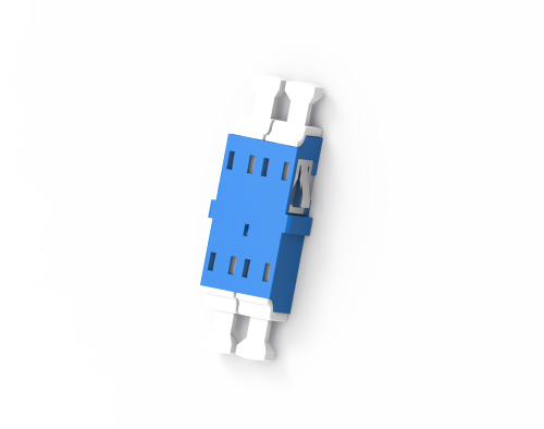 LC Duplex Fiber Optic Adapter flangeless tanpa shutter