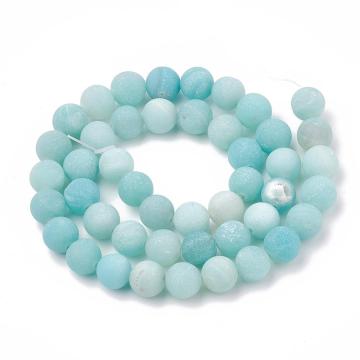 Shop Pandahall's Premium Grade 1a Amazonite Beads: 6mm Frosted Blue Collection