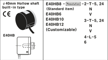 40mm Hollow Shaft Buil-in Type Incremental Rotary Encoder
