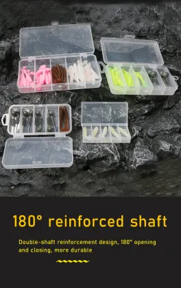 Wholesale Fishing Lure Tackle Box Clear Plastic Accessories Box for Fishing Lures