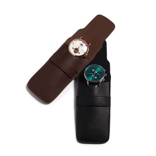 Custom Logo PU Leather Travel Watch Storage Pouch
