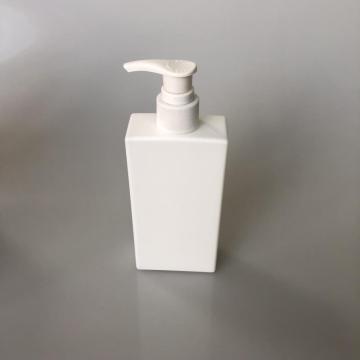 120ml white HDPE square bottle with lotion pump