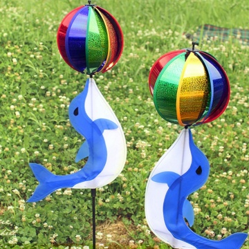 Unique Design Rainbow Wind Spinner Colorful Windmill Cute Cartoon Animal Winnower Kids Toy JUN7-B