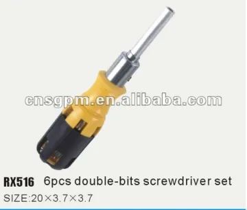 12 pcs Double bits Rachet Handle Screwdriver Set