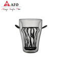 Double Wall Milk Cup Glass zebra Coffee Mug