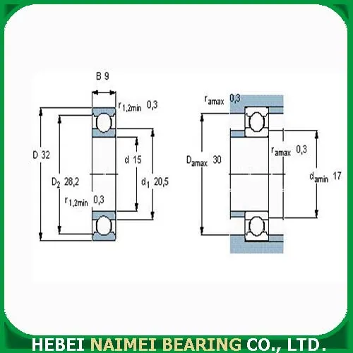 High Performance Small Bearing 6002