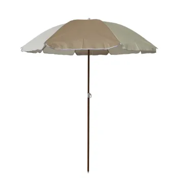 China-Made Promotion Polyester Wood Gain Beach Umbrella