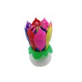 Rainbow 14 Little Lotus Birthday Music Flower Candle