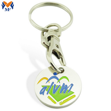 Metal Custom Sublimation Shopping Cart Keychain