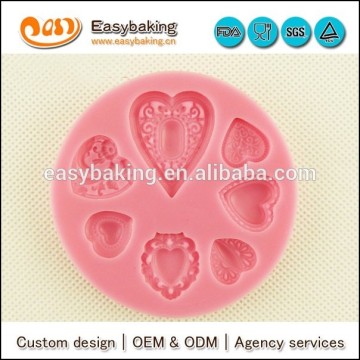Customized love heart shape handmade Silicone soap Mold