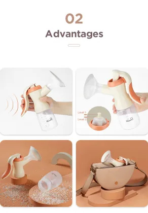 Manual Portable Breast Pump-Orange
