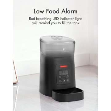 Auto Pet Dry Food Dispenser Low Food LED