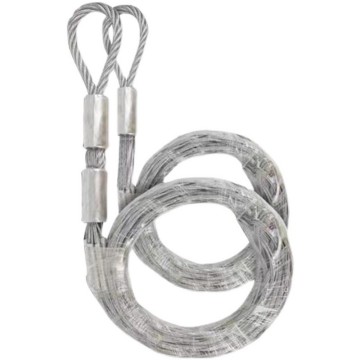 Agarres de alambre de acero galvanizante de doble cabeza para calcetines del tirador de malla y tirar de cable suave