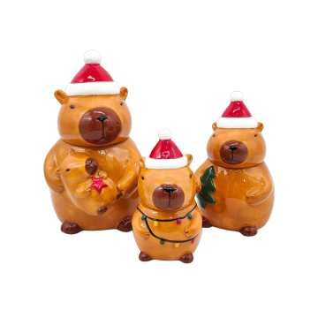 Familia de carpincho de invierno cálido