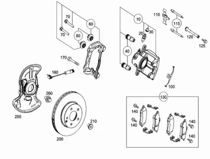 OE 0074205920 Front Brake Pad for Mercedes Benz W221 S600 W218 AMG W204 - ATE Brake Pad