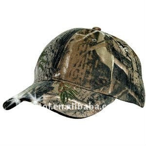 embroidery camo/6 panels/cuved visor/LED cap