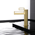 High Quality Golden Brass Single Handle Basin Faucet