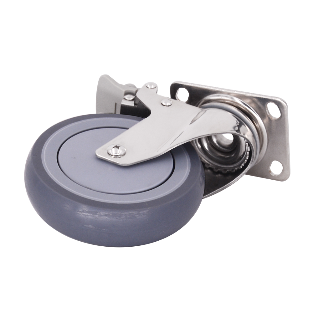 5 inch TPR caster với tổng phanh