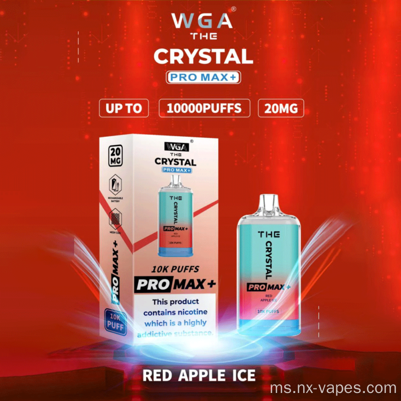 WGA Crystal Pro Max 10000 Vape Vape Borong