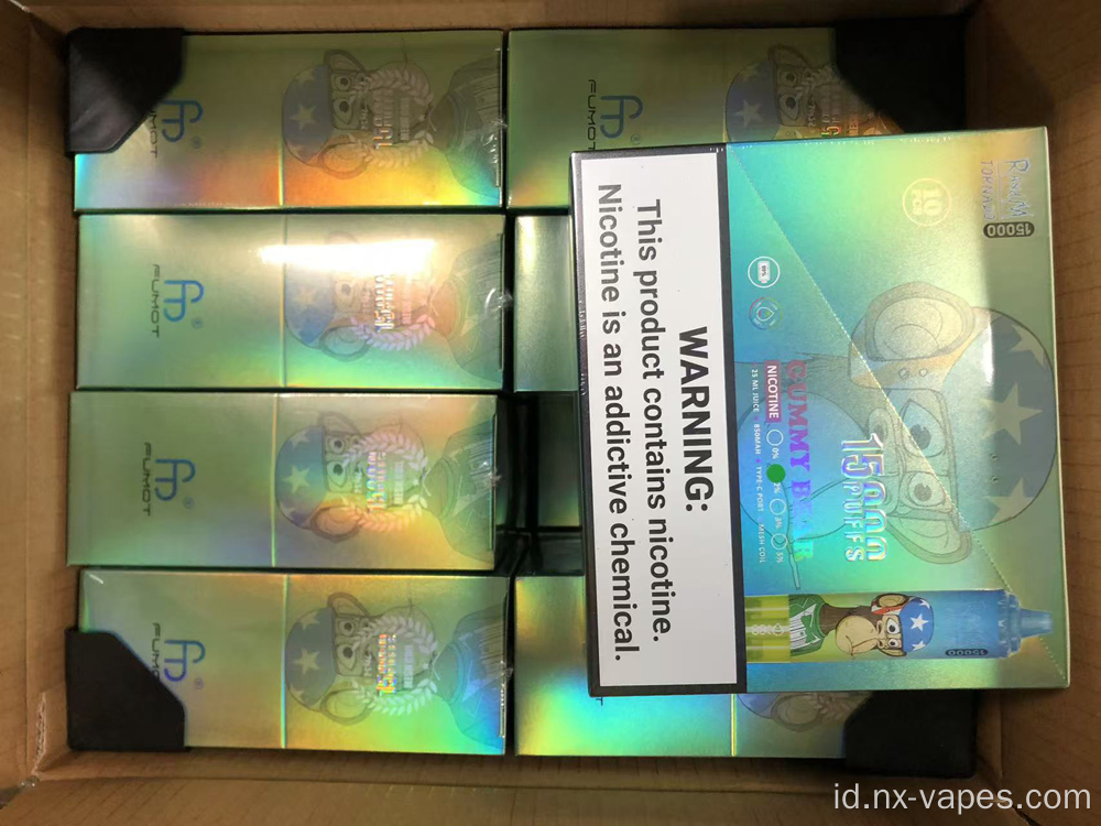 Randm baru tornado 15000 puffs perangkat sekali pakai