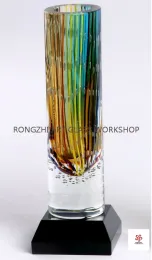 Color Lines Glass Vase