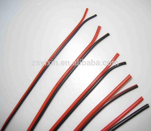 red and black 2 core 22AWG falt cable, pvc insulated copper electric cable