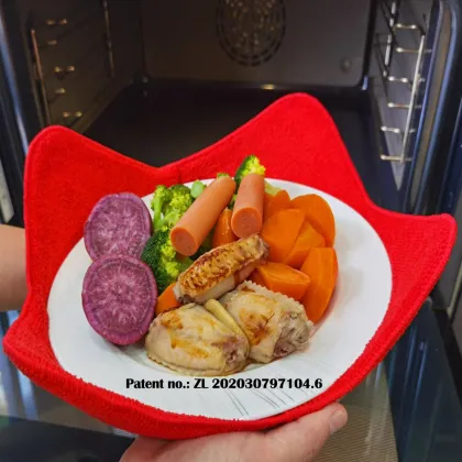 Colorful Microwave Bowl Holder - Queen-Size Microfiber Bowl Hugger for Kitchen